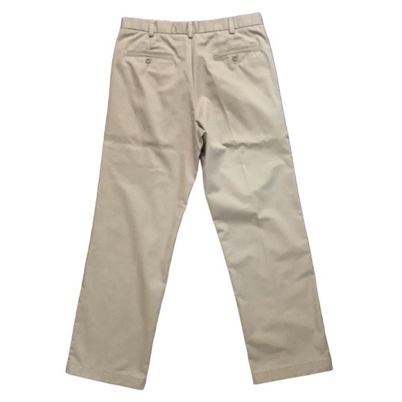 Izod American Chino cotton khaki flat front pants - Picture 7 of 15
